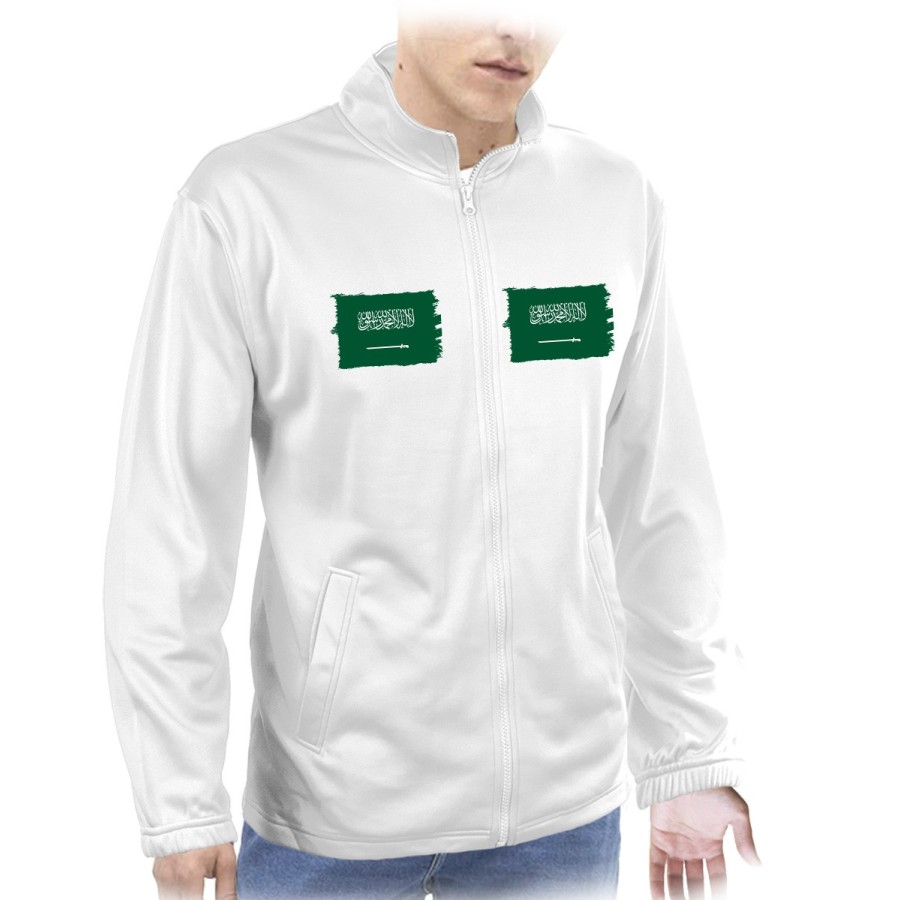 CHAQUETA TECNICA 2 IMPRESIONES bandera arabia saudí pais gobierno arabe  personalizada