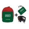 PACK MOCHILA ROJA Y ESTUCHE bandera arabia saudí pais gobierno arabe material escolar