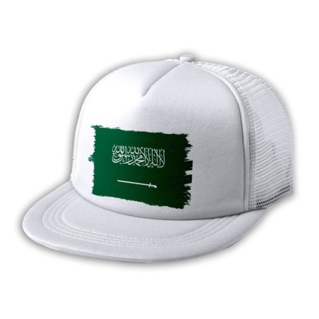 GORRA 5 PANELES REDECILLA TRASERA bandera arabia saudí pais gobierno arabe estilo rapero