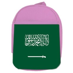 MOCHILA ROSA bandera arabia saudí pais gobierno arabe escolar personalizado picnic excursión deporte