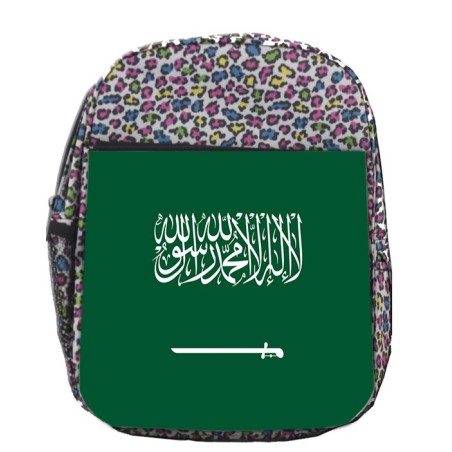 MOCHILA LUNARES ESTAMPADO bandera arabia saudí pais gobierno arabe escolar personalizado picnic excursión deporte