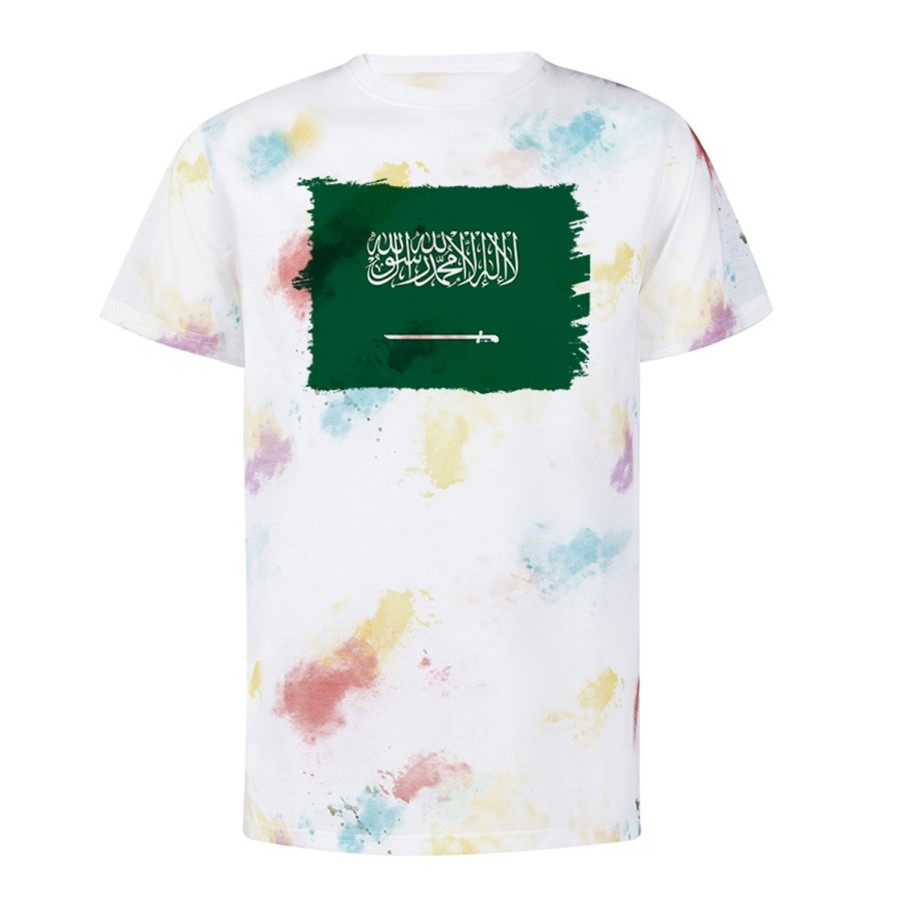 CAMISETA MARCAS COLORES bandera arabia saudí pais gobierno arabe personalizada