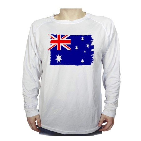 CAMISETA MANGA LARGA bandera australia pais gobierno australiano personalizada