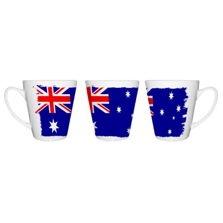 TAZA CÓNICA bandera australia pais gobierno australiano conica personalizada