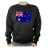 SUDADERA NEGRA bandera australia pais gobierno australiano adulto poliester algodón personalizada