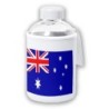 BIDON CRISTAL CON FUNDA SOFT SHELL bandera australia pais gobierno australiano tapon seguridad botella