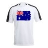 CAMISETA TÉCNICA FRANJA MANGAS NEGRA bandera australia pais gobierno australiano personalizada