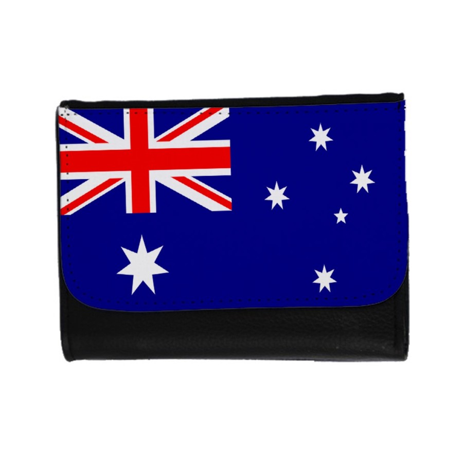 BILLETERA BILLETERO bandera australia pais gobierno australiano unisex negro monedero