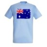 CAMISETA AZUL CIELO bandera australia pais gobierno australiano moda verano personalizada