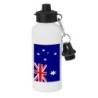 BIDON 600 ML ACERO INOXIDABLE CON CHUPON bandera australia pais gobierno australiano escolar deporte bicicleta