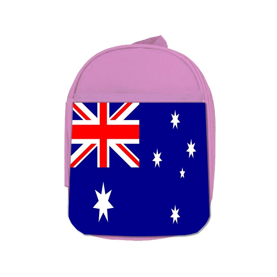 MOCHILA ROSA bandera australia pais gobierno australiano escolar personalizado picnic excursión deporte