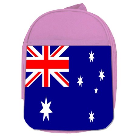 MOCHILA ROSA bandera australia pais gobierno australiano escolar personalizado picnic excursión deporte