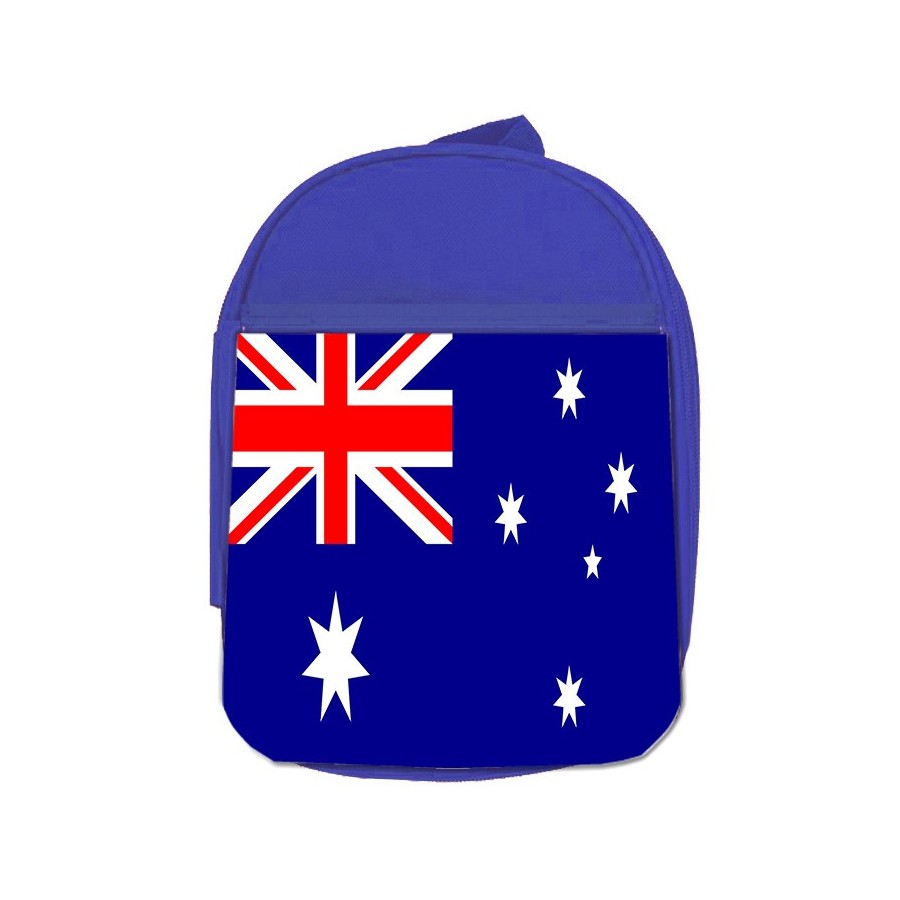 MOCHILA AZUL bandera australia pais gobierno australiano escolar personalizado picnic excursión deporte