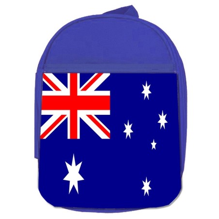 MOCHILA AZUL bandera australia pais gobierno australiano escolar personalizado picnic excursión deporte