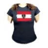 CAMISETA NEGRA MUJER bandera austria pais gobierno escudo oferta personalizada