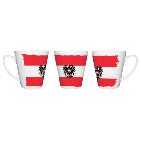 TAZA CÓNICA bandera austria pais gobierno escudo conica personalizada