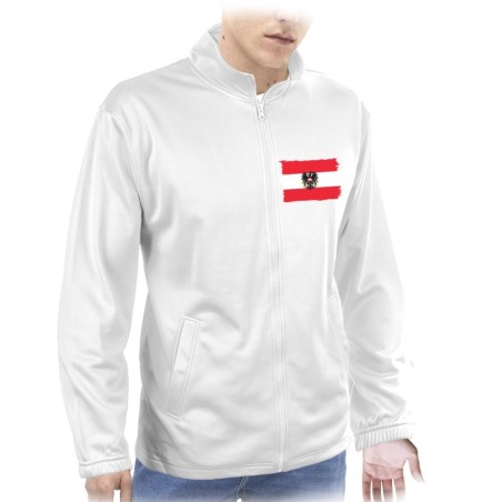 CHAQUETA TECNICA 1 IMPRESION bandera austria pais gobierno escudo  personalizada