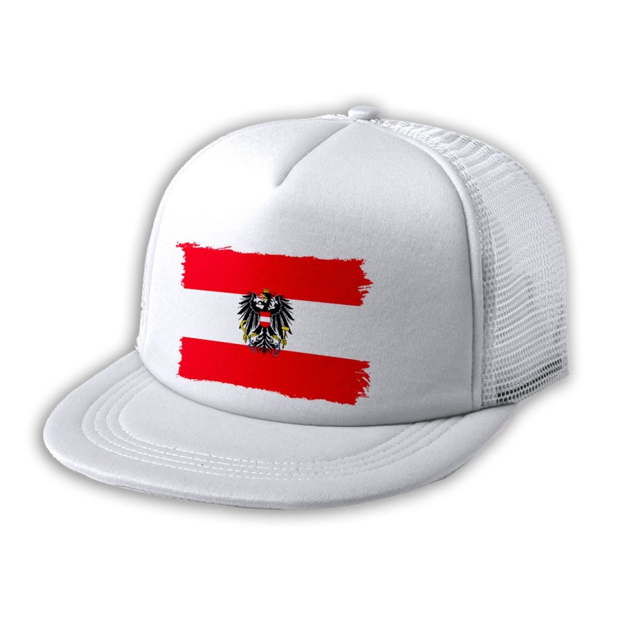 GORRA 5 PANELES REDECILLA TRASERA bandera austria pais gobierno escudo estilo rapero