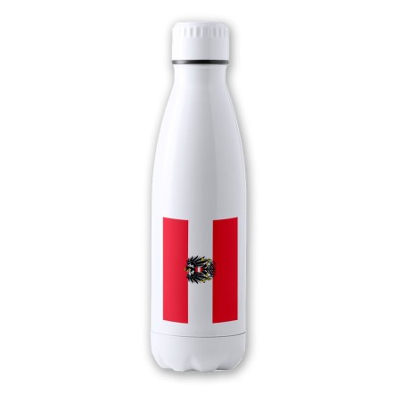 BIDON 700 ML ACERO INOXIDABLE bandera austria pais gobierno escudo tapon seguridad botella