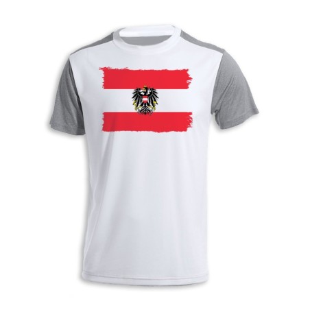 CAMISETA DISEÑO BICOLOR bandera austria pais gobierno escudo personalizada