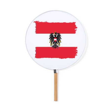 ABANICO ESTILO PAI PAI bandera austria pais gobierno escudo moda primavera verano elegante