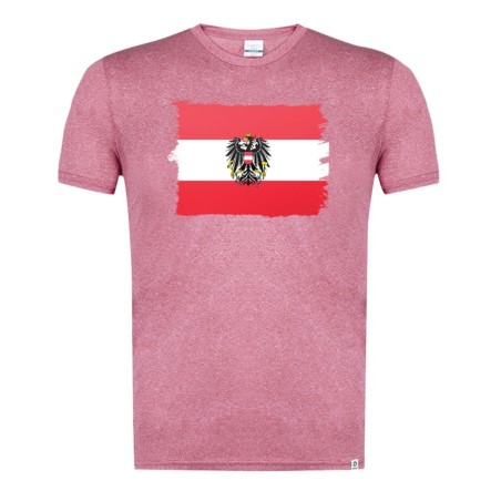 CAMISETA ROJA MEZCLA bandera austria pais gobierno escudo moda verano tshirt