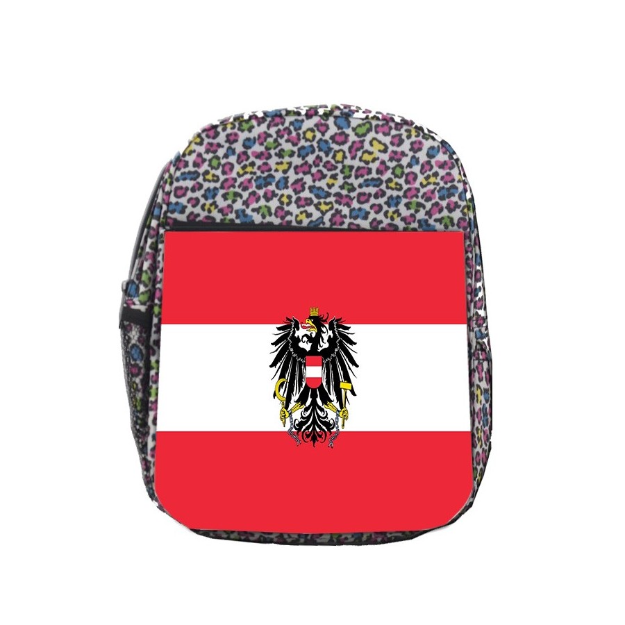 MOCHILA LUNARES ESTAMPADO bandera austria pais gobierno escudo escolar personalizado picnic excursión deporte