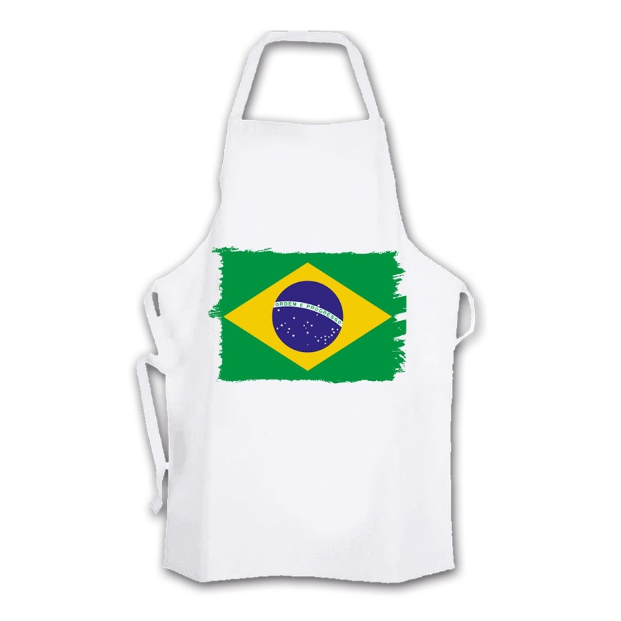 DELANTAL TALLA ADULTO bandera brasil pais gobierno brasileño cocina personalizado