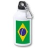 BIDON 400ML METALICO bandera brasil pais gobierno brasileño para viaje y deporte