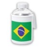 BIDON CRISTAL CON FUNDA SOFT SHELL bandera brasil pais gobierno brasileño tapon seguridad botella