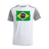 CAMISETA DISEÑO BICOLOR bandera brasil pais gobierno brasileño personalizada