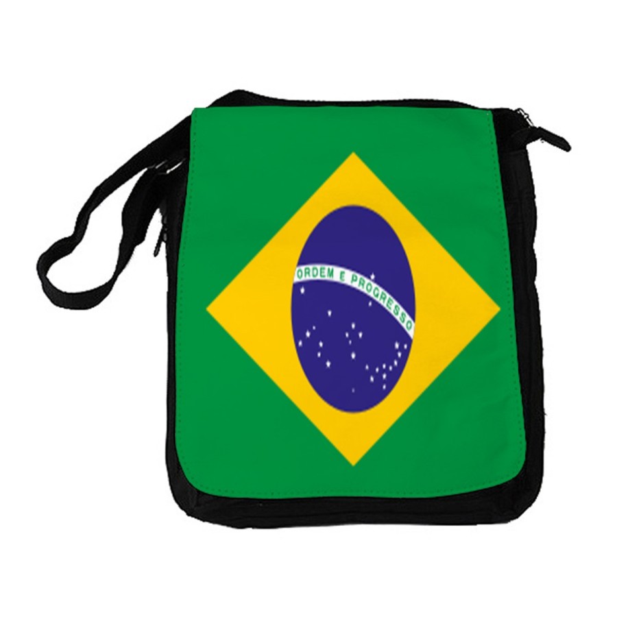 BANDOLERA REPORTERO MEDIANA BOLSO bandera brasil pais gobierno brasileño bolsa mochila hombro