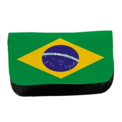 ESTUCHE NECESER DE LONA bandera brasil pais gobierno brasileño unisex negro bolsa aseo multiusos