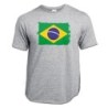 CAMISETA GRIS MEZCLA bandera brasil pais gobierno brasileño moda verano personalizada