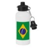 BIDON 600 ML ACERO INOXIDABLE CON CHUPON bandera brasil pais gobierno brasileño escolar deporte bicicleta