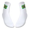 PAR DE CALCETINES SUAVES TALLA S-M bandera brasil pais gobierno brasileño deportivos moda poliester