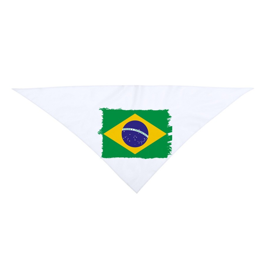 PAÑOLETA TRIANGULAR SUAVE bandera brasil pais gobierno brasileño moda cuello fiestas