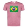 CAMISETA ROJA MEZCLA bandera brasil pais gobierno brasileño moda verano tshirt