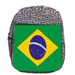 MOCHILA LUNARES ESTAMPADO bandera brasil pais gobierno brasileño escolar personalizado picnic excursión deporte