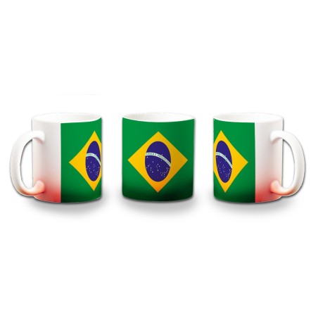 TAZA CON DEGRADADO bandera brasil pais gobierno brasileño color personalizada