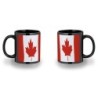 TAZA COMPLETAMENTE NEGRA bandera canada pais gobierno canadiense personalizada