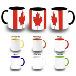 TAZA COLORES bandera canada...