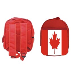 MOCHILA ROJA bandera canada pais gobierno canadiense escolar personalizado