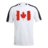 CAMISETA TÉCNICA FRANJA MANGAS NEGRA bandera canada pais gobierno canadiense personalizada