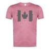 CAMISETA ROJA MEZCLA CON IMAGEN EN TONALIDADES NEGRAS bandera canada pais gobierno canadiense tshirt