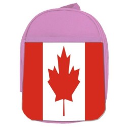 MOCHILA ROSA bandera canada...