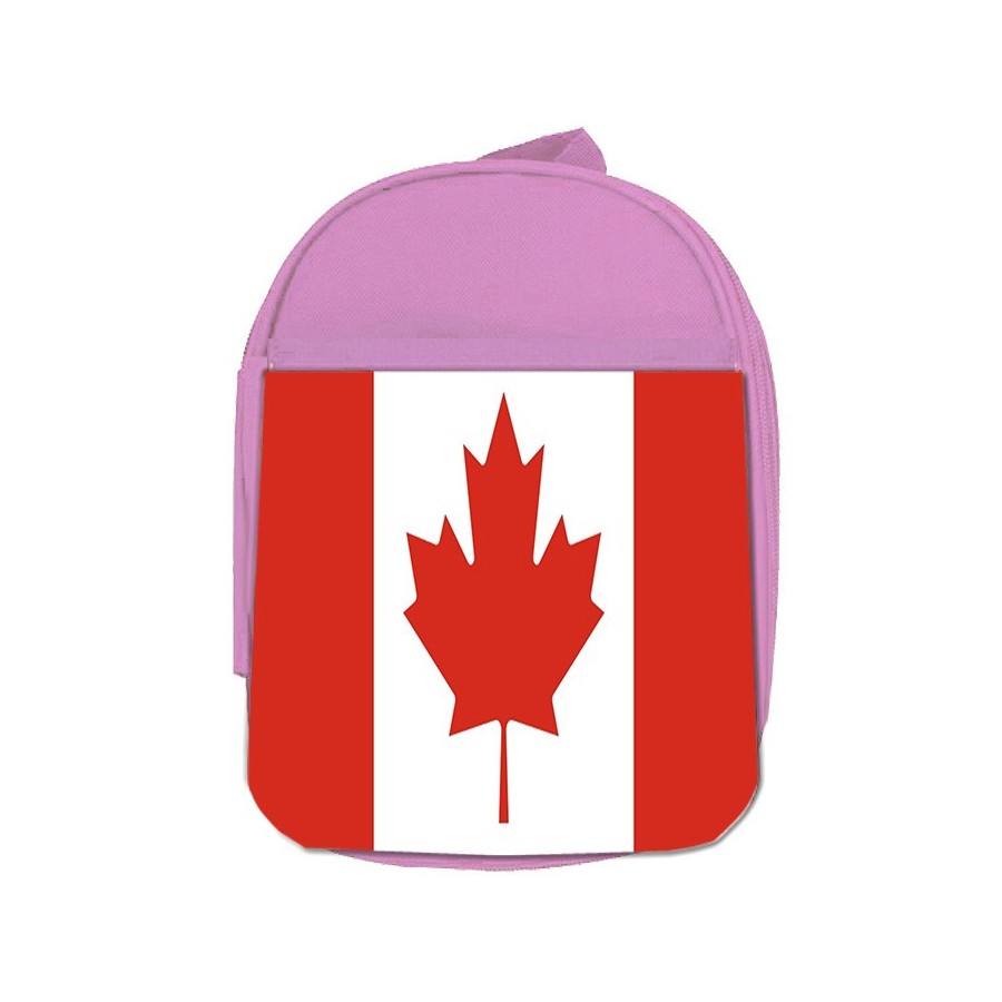 MOCHILA ROSA bandera canada pais gobierno canadiense escolar personalizado picnic excursión deporte