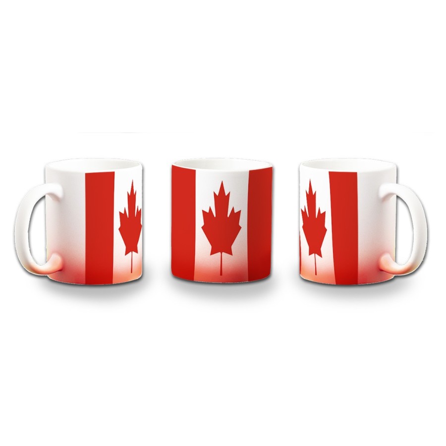 TAZA CON DEGRADADO bandera canada pais gobierno canadiense color personalizada