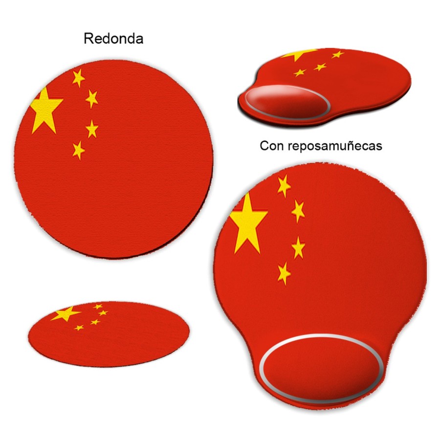 ALFOMBRILLA REDONDEADA bandera china pais gobierno chino chinos curva curvada reposamuñecas pc raton