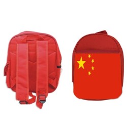 MOCHILA ROJA bandera china...